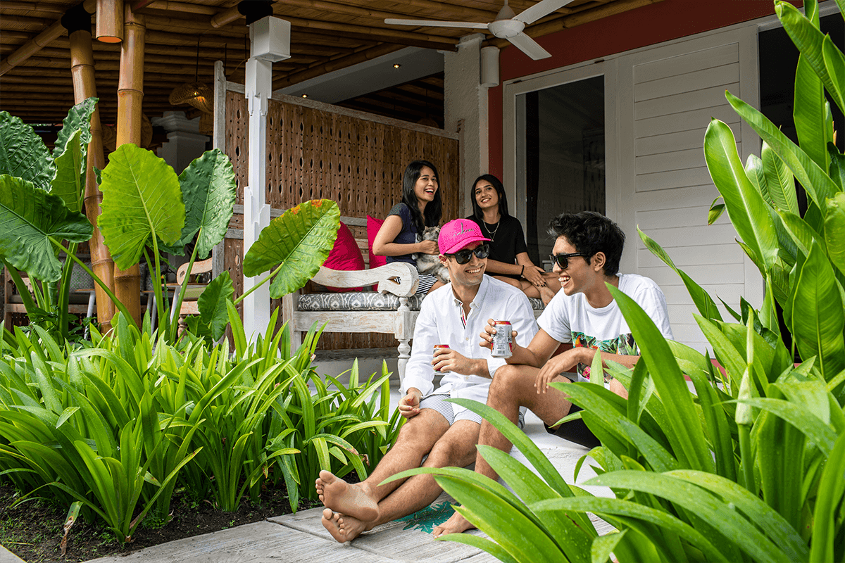Adults-only relaxation spaces at PinkPrivate Sanur