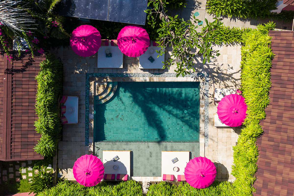 30-meter lap swimming pool at PinkPrivate Sanur adults-only hotel