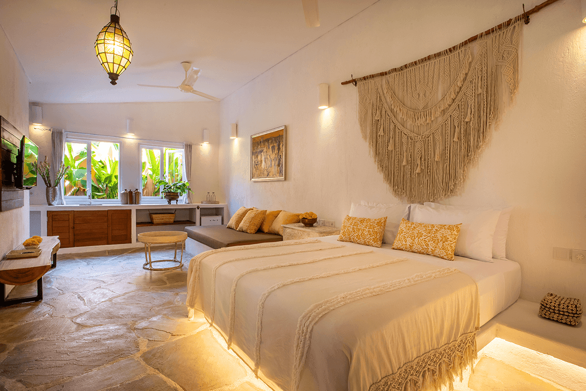 Modern tropical interiors at PinkPrivate Sanur Bali